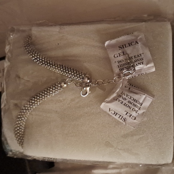 3 Piece Set Siver Toned Faux Turquoise with Crystal Accents set. - Picture 5 of 8